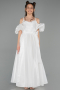Abendkleid für Kinder Lang Weiß ABU5912