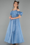 Abendkleid für Kinder Lang Blau ABU5912