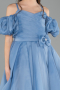 Abendkleid für Kinder Lang Blau ABU5912