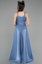Abendkleid für Kinder Lang Satin Indigo ABU4831