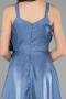 Abendkleid für Kinder Lang Satin Indigo ABU4831