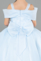 Brautkleid für Kinder Lang Satin Eisblau ABG175