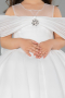 Brautkleid für Kinder Lang Satin Weiß ABG176