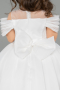 Brautkleid für Kinder Lang Satin Weiß ABG176