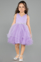 Abendkleid für Kinder Kurz Lila ABK2569