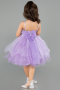 Abendkleid für Kinder Kurz Lila ABK2569