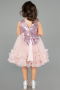 Abendkleid für Kinder Kurz Puder ABK2570