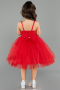 Abendkleid für Kinder Kurz Rot ABK2571