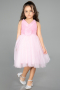 Abendkleid für Kinder Kurz Puder ABK2571