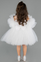 Abendkleid für Kinder Kurz Weiß ABK2572