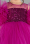 Abendkleid für Kinder Kurz Fuchsie ABK2572