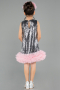 Abendkleid für Kinder Kurz Anthrazit ABK2574