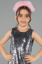 Abendkleid für Kinder Kurz Anthrazit ABK2574