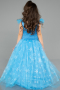 Abendkleid für Kinder Lang Blau ABU5907