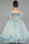 Brautkleid für Kinder Lang Minzgrün ABG178