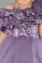 Brautkleid für Kinder Lang Lila ABG180