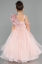 Brautkleid für Kinder Lang Puder ABG180