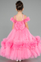 Brautkleid für Kinder Lang Rosa ABG183