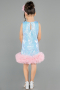Abendkleid für Kinder Kurz Blau ABK2574