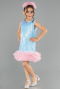 Abendkleid für Kinder Kurz Blau ABK2574