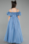 Abendkleid für Kinder Lang Blau ABU5912