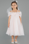 Abendkleid für Kinder Kurz Lachs ABK2295