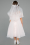 Abendkleid für Kinder Kurz Lachs ABK2295