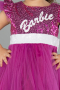 Abendkleid für Kinder Lang Fuchsie ABU4033