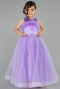 Abendkleid für Kinder Lang Lila ABU3909
