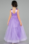 Abendkleid für Kinder Lang Lila ABU3909