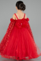 Brautkleid für Kinder Lang Rot ABG179