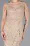 Abendkleid Lang Perlenbesetzt Gold ABU5914