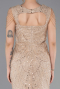 Abendkleid Lang Perlenbesetzt Gold ABU5914