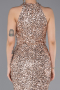 Gold Abendkleid Schuppig Lang ABU5135