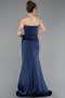 Abschlusskleid Lang Satin Marineblau ABU5923