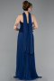 Abendkleid Lang Chiffon Marineblau ABU5917