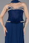 Abendkleid Lang Chiffon Marineblau ABU5917