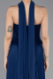 Abendkleid Lang Chiffon Marineblau ABU5917