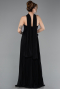 Abendkleid Lang Chiffon Schwarz ABU5917