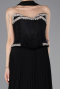 Abendkleid Lang Chiffon Schwarz ABU5917
