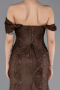 Braun Abendkleid Spitze Lang ABU5609
