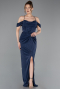 Abschlusskleid Lang Marineblau ABU5925