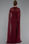 Abendkleid Lang Perlenbesetzt Weinrot ABU5915