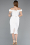 Partykleid Midi Weiß ABK2583