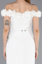 Partykleid Midi Weiß ABK2583