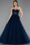 Abendkleid Lang Marineblau ABU5935