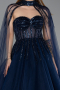Abendkleid Lang Marineblau ABU5935