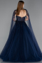 Abendkleid Lang Marineblau ABU5935