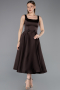 Partykleid Midi Satin Braun ABK2586