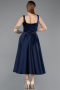 Partykleid Midi Satin Marineblau ABK2586